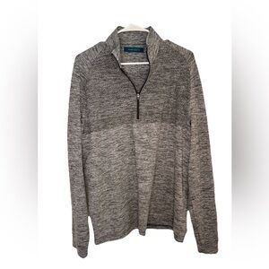 Perry Ellis Men's Charcoal Zip-Up Sweater